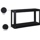  Meridian Reeves Black Solid Wood And Burl Veneer Console Table IMAGE 7