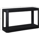 Meridian Reeves Black Solid Wood And Burl Veneer Console Table IMAGE 8