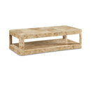  Meridian Reeves Natural Solid Wood And Burl Veneer Coffee Table IMAGE 1
