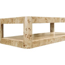  Meridian Reeves Natural Solid Wood And Burl Veneer Coffee Table IMAGE 5