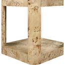  Meridian Reeves Natural Solid Wood And Burl Veneer End / Side Table IMAGE 5