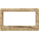 Meridian Reeves Natural Solid Wood And Burl Veneer Console Table IMAGE 3