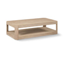  Meridian Reeves Natural Solid Wood And Burl Veneer Coffee Table IMAGE 1