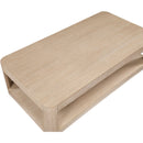 Meridian Reeves Natural Solid Wood And Burl Veneer Coffee Table IMAGE 4