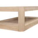  Meridian Reeves Natural Solid Wood And Burl Veneer Coffee Table IMAGE 5