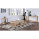  Meridian Reeves Natural Solid Wood And Burl Veneer Coffee Table IMAGE 6