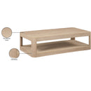 Meridian Reeves Natural Solid Wood And Burl Veneer Coffee Table IMAGE 7