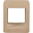  Meridian Reeves Natural Solid Wood And Burl Veneer End / Side Table IMAGE 3