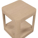  Meridian Reeves Natural Solid Wood And Burl Veneer End / Side Table IMAGE 4