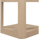  Meridian Reeves Natural Solid Wood And Burl Veneer End / Side Table IMAGE 5