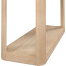  Meridian Reeves Natural Solid Wood And Burl Veneer Console Table IMAGE 5