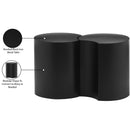  Meridian Dimple Black Iron 2 pc Modular Nesting End / Side Table IMAGE 5
