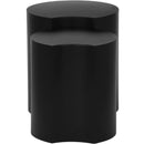  Meridian Dimple Black Iron 2 pc Modular Nesting End / Side Table IMAGE 3