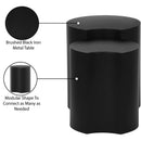  Meridian Dimple Black Iron 2 pc Modular Nesting End / Side Table IMAGE 5