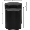  Meridian Dimple Black Iron 2 pc Modular Nesting End / Side Table IMAGE 6