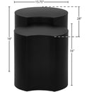  Meridian Dimple Black Iron 2 pc Modular Nesting End / Side Table IMAGE 6
