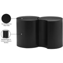 Meridian Dimple Black Iron 2 pc Modular Nesting End / Side Table IMAGE 5