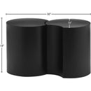  Meridian Dimple Black Iron 2 pc Modular Nesting End / Side Table IMAGE 6