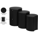  Meridian Dimple Black Iron 3 pc Modular Nesting End / Side Table IMAGE 4