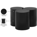  Meridian Dimple Black Iron 3 pc Modular Nesting Coffee Table IMAGE 4