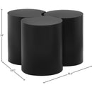  Meridian Dimple Black Iron 3 pc Modular Nesting Coffee Table IMAGE 5