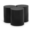  Meridian Dimple Black Iron 3 pc Modular Nesting Coffee Table IMAGE 1