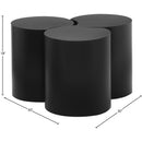  Meridian Dimple Black Iron 3 pc Modular Nesting Coffee Table IMAGE 6