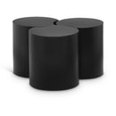  Meridian Dimple Black Iron 3 pc Modular Nesting Coffee Table IMAGE 1