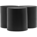  Meridian Dimple Black Iron 3 pc Modular Nesting Coffee Table IMAGE 3
