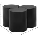  Meridian Dimple Black Iron 3 pc Modular Nesting Coffee Table IMAGE 6