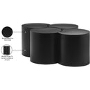  Meridian Dimple Black Iron 4 pc Modular Nesting Coffee Table IMAGE 5