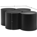  Meridian Dimple Black Iron 4 pc Modular Nesting Coffee Table IMAGE 6