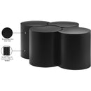  Meridian Dimple Black Iron 4 pc Modular Nesting Coffee Table IMAGE 5