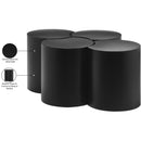  Meridian Dimple Black Iron 4 pc Modular Nesting Coffee Table IMAGE 5