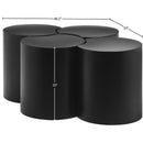  Meridian Dimple Black Iron 4 pc Modular Nesting Coffee Table IMAGE 6