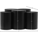  Meridian Dimple Black Iron 5 pc Modular Nesting Coffee Table IMAGE 6