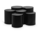  Meridian Dimple Black Iron 6 pc Modular Nesting Coffee Table IMAGE 1