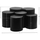  Meridian Dimple Black Iron 6 pc Modular Nesting Coffee Table IMAGE 4