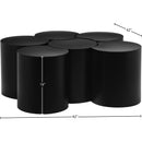  Meridian Dimple Black Iron 6 pc Modular Nesting Coffee Table IMAGE 6