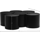  Meridian Dimple Black Iron 6 pc Modular Nesting Coffee Table IMAGE 6