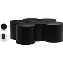  Meridian Dimple Black Iron 6 pc Modular Nesting Coffee Table IMAGE 5