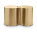  Meridian Dimple Gold Iron 2 pc Modular Nesting End / Side Table IMAGE 1