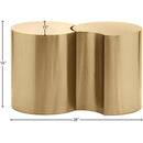  Meridian Dimple Gold Iron 2 pc Modular Nesting End / Side Table IMAGE 6