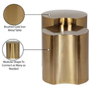  Meridian Dimple Gold Iron 2 pc Modular Nesting End / Side Table IMAGE 5