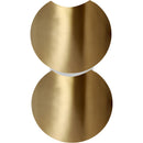  Meridian Dimple Gold Iron 2 pc Modular Nesting End / Side Table IMAGE 4