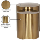  Meridian Dimple Gold Iron 2 pc Modular Nesting End / Side Table IMAGE 5