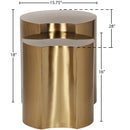  Meridian Dimple Gold Iron 2 pc Modular Nesting End / Side Table IMAGE 6
