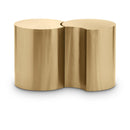  Meridian Dimple Gold Iron 2 pc Modular Nesting End / Side Table IMAGE 1