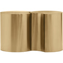  Meridian Dimple Gold Iron 2 pc Modular Nesting End / Side Table IMAGE 3