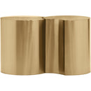  Meridian Dimple Gold Iron 2 pc Modular Nesting End / Side Table IMAGE 3